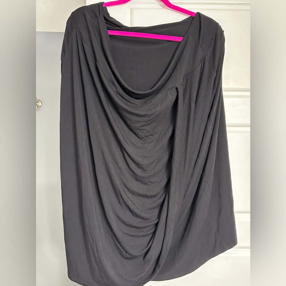 Athleta Plus Size Faux Wrap Skirt 2X black